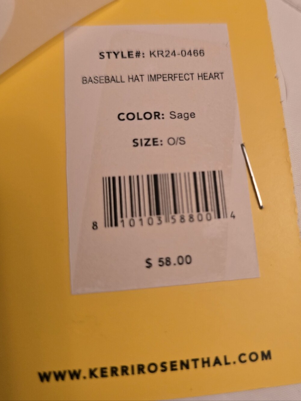 Kerri Rosenthal Heart Patch Baseball Hat - 100% Exclusive To Bloomingdale's NWT - Picture 2 of 4